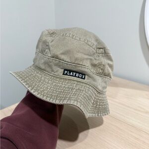 Vintage playboy khaki bucket hat